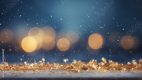 Magical winter background close up snow on blue sky cold backdrop for Christmas © jakapong