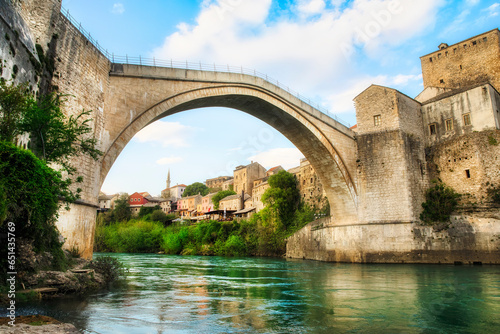 The Famous Old Bridge (Stari Most) Crossing the River Neretva in Mostar, Bosnia and Herzegovina © Rolf