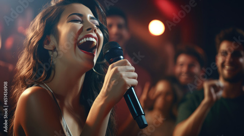 A karaoke showdown features impressive vocal performances from friends photo