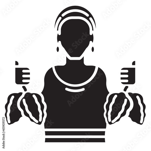 cocoa farmer icon