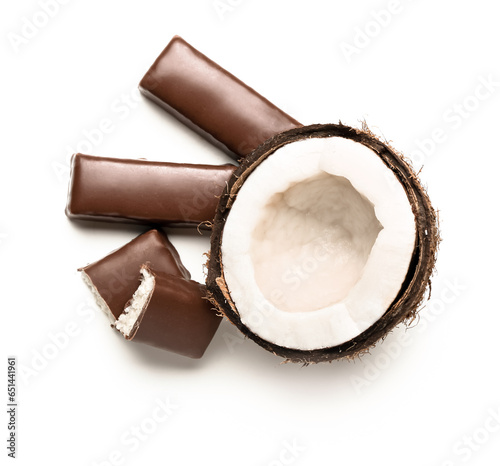 Tasty chocolate covered coc...