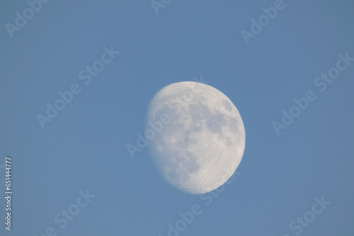 Moon seen during the day in crescent