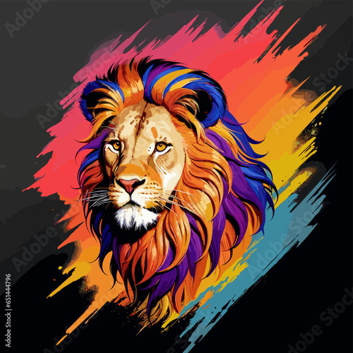 Vibrant Lion Vector Icon