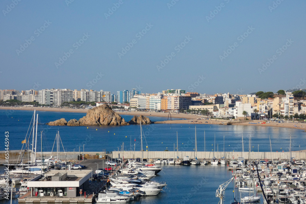 Marina and fishing port in the town of Blanes on the Catalan coast.