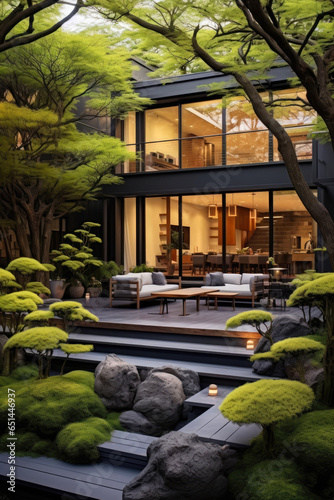 Japanese style house with t...