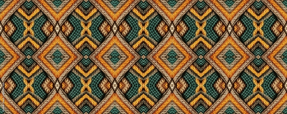 Seamless Ethnic Embroidery. Native Woven