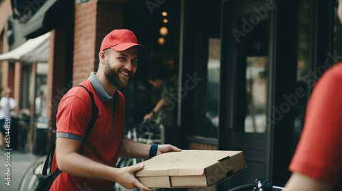 Delivery Pizza Man Generative Ai