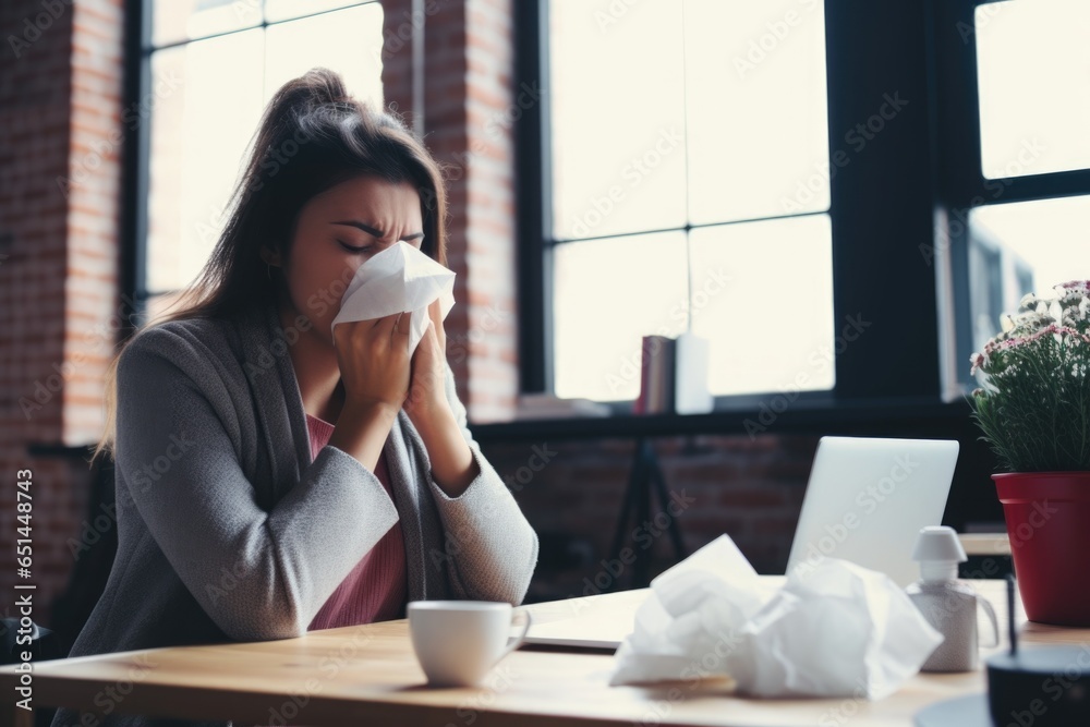 Employee Handling Flu on the Job Employee Handling Flu on the Job