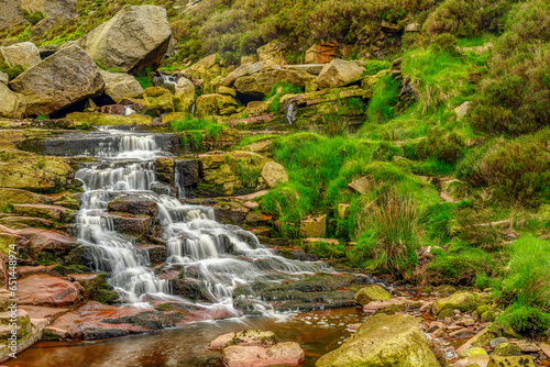 Waterfall in the valley, Dovestone Greenfield  photo