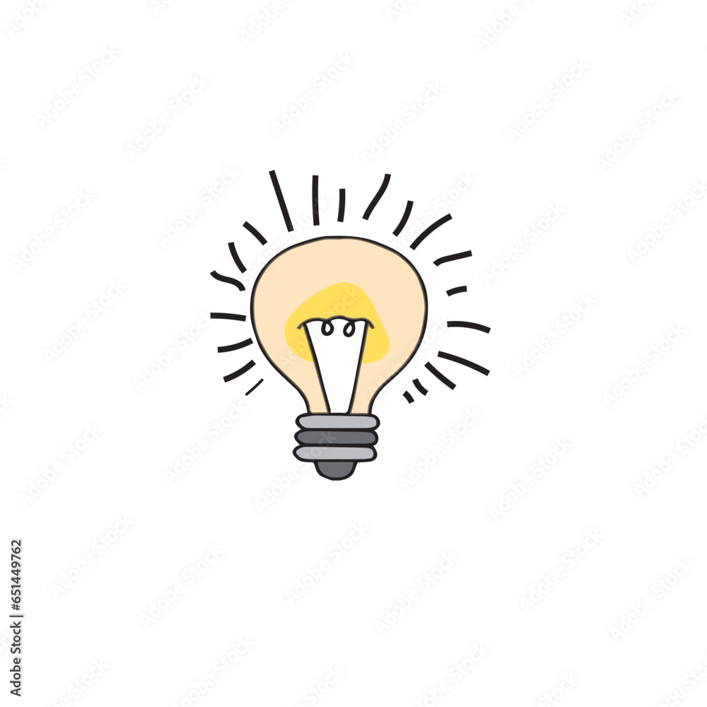 Vector light bulb icons with concept of idea. Vector light bulb icons with concept of idea.