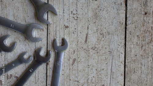 Household tool set Copy space and tools