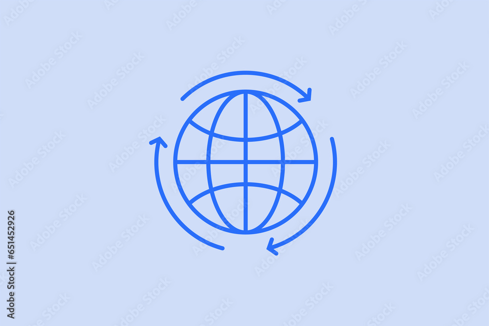 Geometric earth save illustration in flat style design. Vector illustration. Duotone blue color. Geometric earth save illustration in flat style design. Vector illustration. Duotone blue color.
