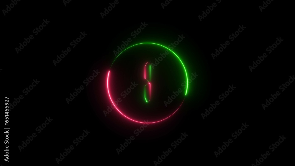 abstract glowing neon counting number illustration 4k abstract glowing neon counting number illustration 4k