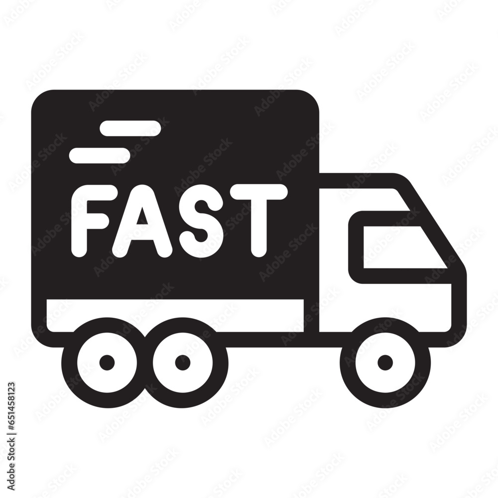 fast delivery glyph icon