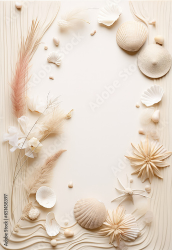 Invitation Frame. Sea Beach Theme