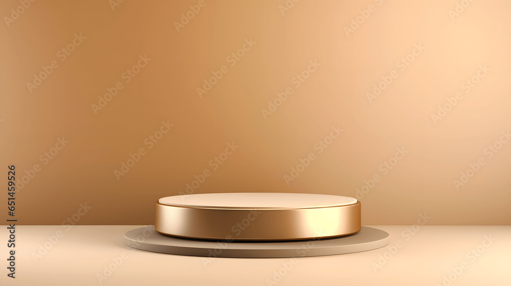 Beige Background Podium. Realistic Vector Background of Empty Exhibition Gallery Stand, Fashion Showcase Scene, or Studio Showroom Mock-Up Space Beige Background Podium. Realistic Vector Background of Empty Exhibition Gallery Stand, Fashion Showcase Scene, or Studio Showroom Mock-Up Space