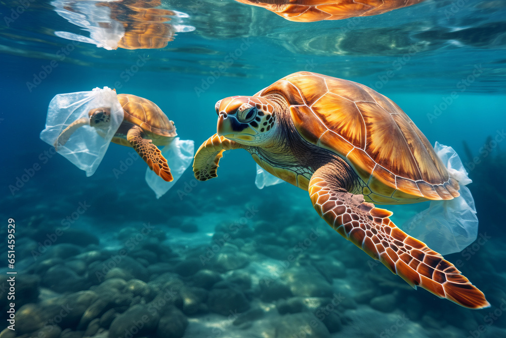 Sea Turtles can eat plastic bags mistaking them for jellyfish ...