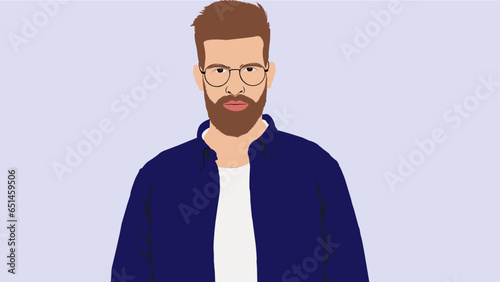 A man in a shirt illustration 