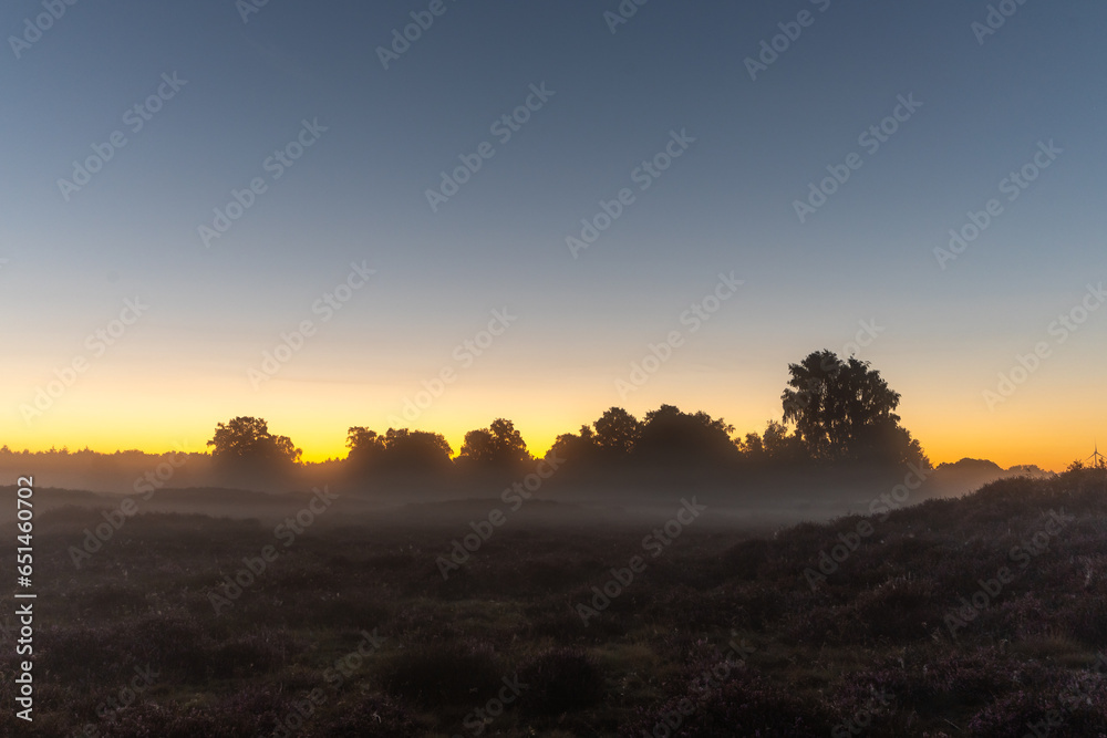 Sonnenaufgang am Pestruper Gräberfeld. Sonnenaufgang am Pestruper Gräberfeld.