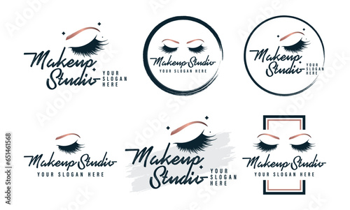 Hand-drawn woman's sexy, luxurious eye with perfectly shaped eyebrows and full lashes. Perfect salon look.