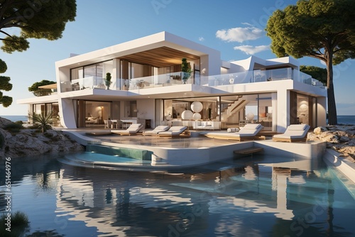 Wallpaper Mural Santoro Villa Mykonos: A Luxurious Haven Where Ethereal Sunsets Paint the Sky with Their Enchanting Hues, Harmoniously Blending the Timeless Beauty of Traditional Architecture with the Modern Elegance Torontodigital.ca