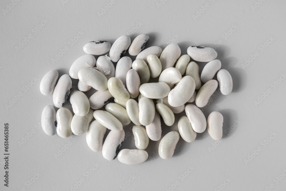 Several beans of different colors on a gray background Several beans of different colors on a gray background
