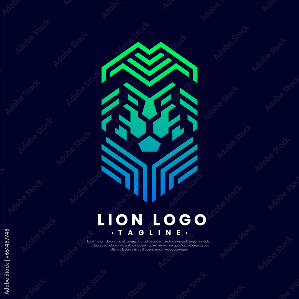 Lion logo modern design. Graphic vector flat design. Lion logo modern design. Graphic vector flat design.