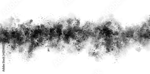 black splatter watercolor hand drawn background. Splashes, blots, watercolor stains