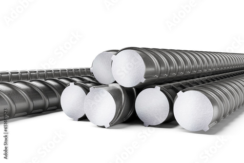 Metal reinforcement for construction and production.. 3d render.