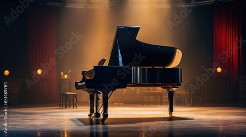 Piano on stage, AI generated Image