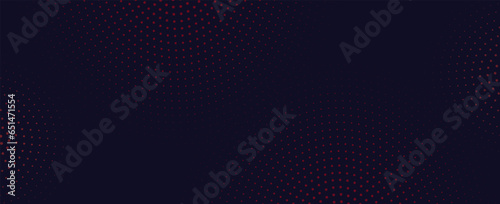 Dark grey abstract wide horizontal banner with hexagon carbon fiber grid and orange luminous lines. Technology vector background with orange neon