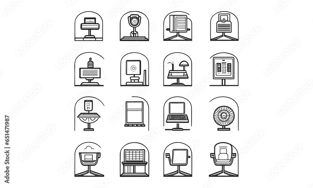 Workplace web icons Vector Workplace web icons Vector