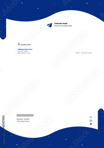 modern business letterhead design for corporate company