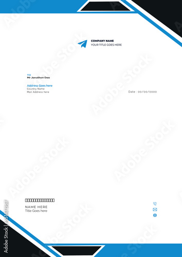modern business letterhead design for corporate company