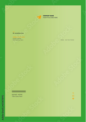 modern business letterhead design for corporate company