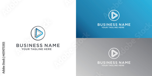 Abstract vector play logotype