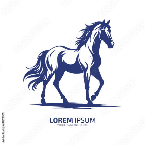 horse standing logo icon vector illustration design template silhouette isolated symbol