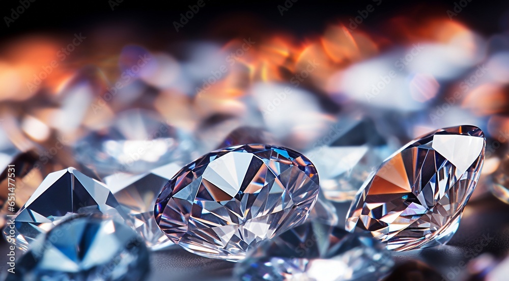 shiny crystal on abstract backgrounnd, luxury jewelry stonne on luxury background, luxury diamond, shining diamond - obrazy, fototapety, plakaty 