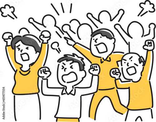 反対する人々