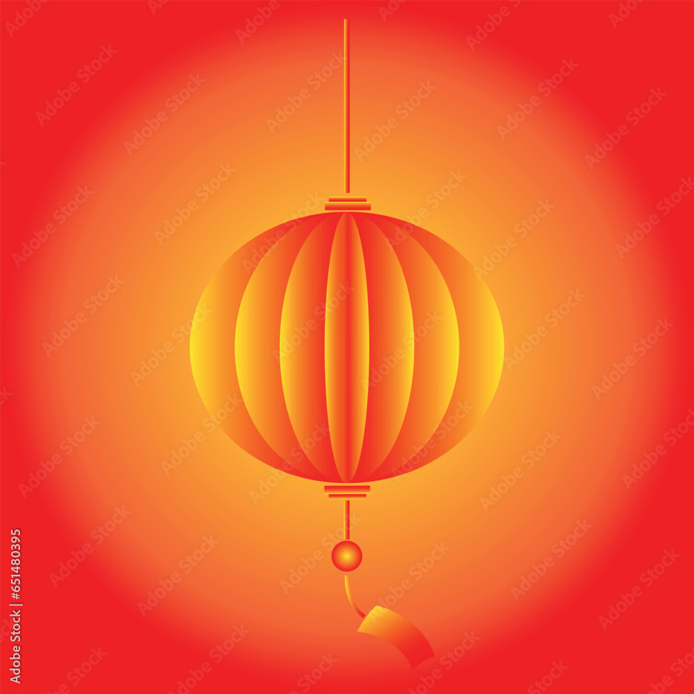 Obraz premium Abstract Chinese lantern for Chinese New Year cards. Traditional decor.