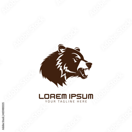 bear logo icon vector design