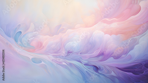 Ethereal swirls of pastel hues, reminiscent of distant galaxies.  AI generative