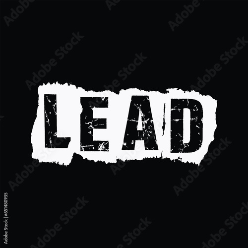 lead logo design concept editable template
