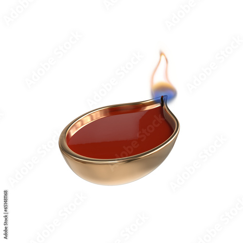 Happy Diwali 3D design element- Festival of Lights Elegance, south Indian Festival