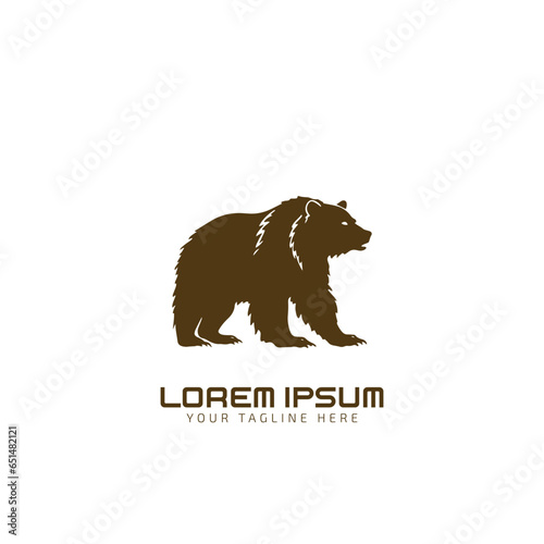 Modern professional grizzly bear logo vector icon
