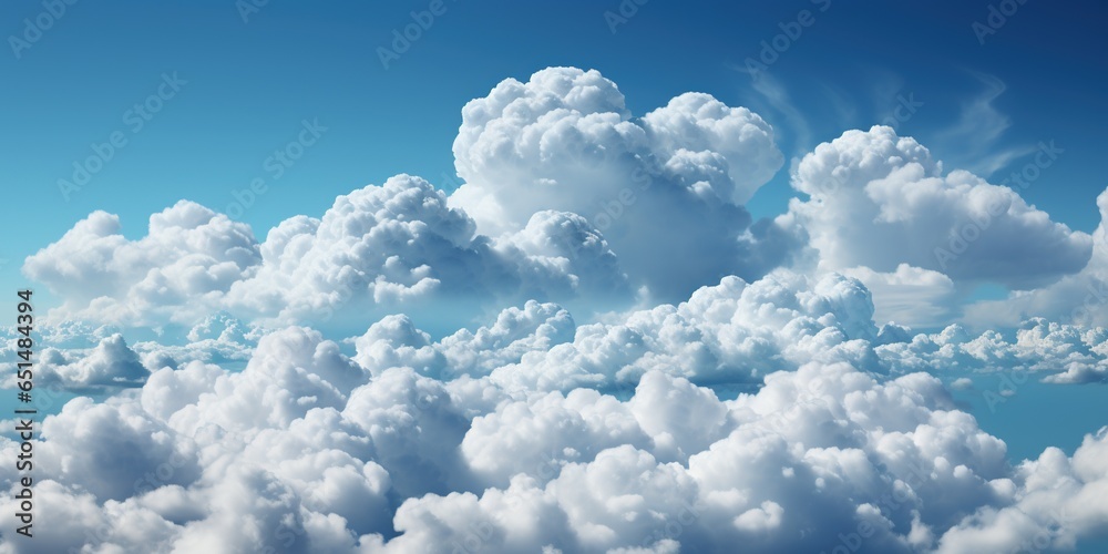 Naklejka premium White cloud with blue sky background