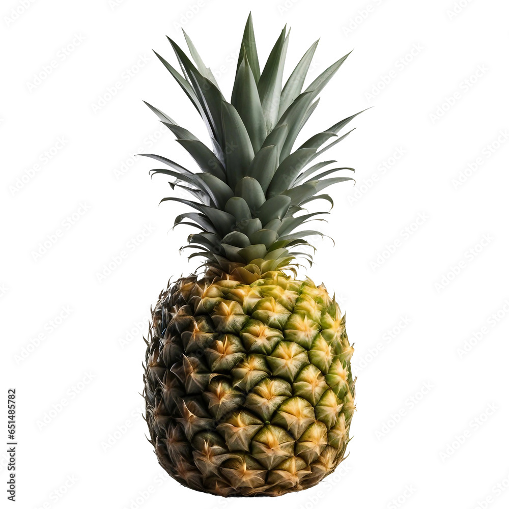 A Pineapple Fruit - Photorealistic Single Fruits - Cutout Isolated PNG - High Quality - Generative AI A Pineapple Fruit - Photorealistic Single Fruits - Cutout Isolated PNG - High Quality - Generative AI