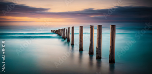 pier in the sunset