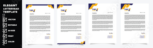 modern letterhead template for business company office stationery design a4
