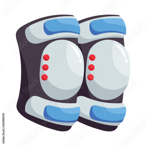 Safety knee pad vector colorful stickers Icon Design illustration. EPS 10 File